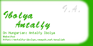 ibolya antalfy business card